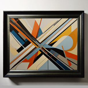 Modern Abstract Design Futurism 4:5 Poster