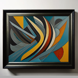 Modern Abstract Design Futurism 4:5 Poster