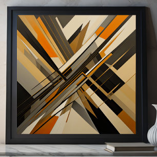 Modern Abstract Design Futurism V Poster