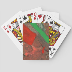 Modern abstract design in hot and cool colours playing cards