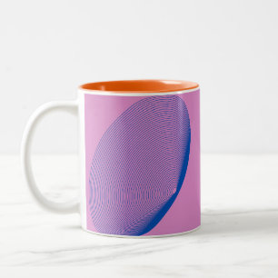 modern abstract design, minimalistic Two-Tone coffee mug
