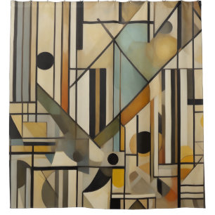Modern Abstract Design Shower Curtain