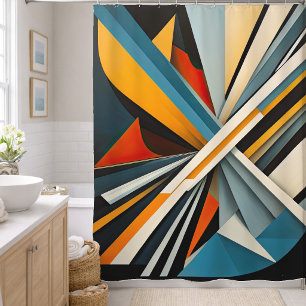Modern Abstract Design Shower Curtain