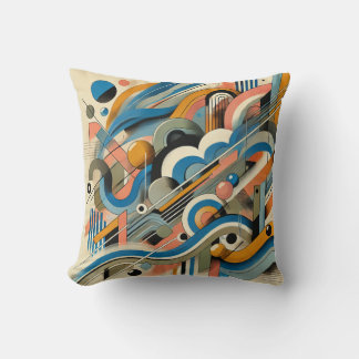 Modern Abstract Design with Subtle Eastern Influen Cushion
