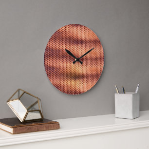 Modern abstract digital pattern design 1232 large clock