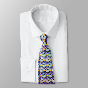 Modern abstract digital pattern design 1234 tie