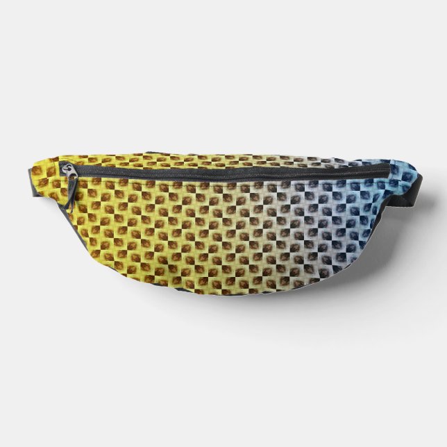 Modern abstract digital pattern design 1243 bum bags (Lay Down)
