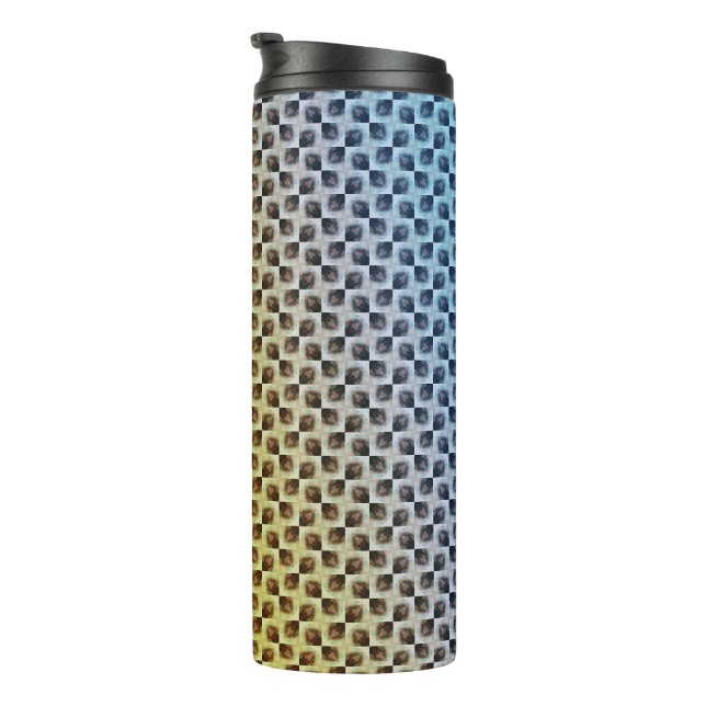 Modern abstract digital pattern design 1243 thermal tumbler (Rotated Right)
