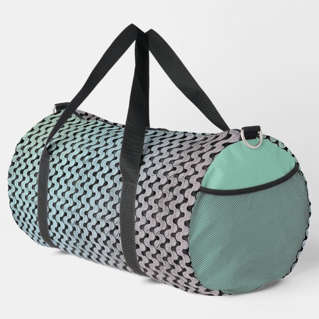 Modern abstract digital pattern design 1246 duffle bag (Right Corner)