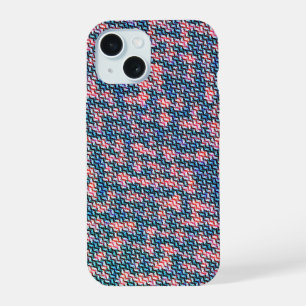 Modern abstract digital pattern design 1271 iPhone 15 case