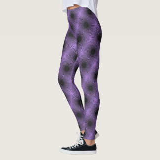 MODERN abstract draw in-black-purple-mosaic Leggings