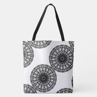 MODERN abstract draw in-black-white-  Tote Bag