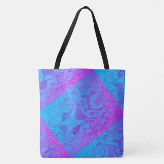 MODERN abstract draw in-light-blue-pink Tote Bag
