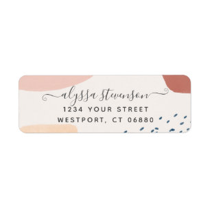 Modern Abstract Earth Tone Signature Script Return