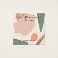 Modern Abstract Earth Tones Gold Necklace Display