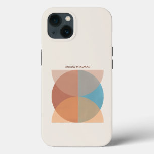 Modern Abstract Earthy Tones Geometric Watercolor iPhone 13 Case