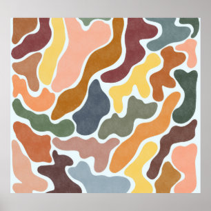 Modern abstract, earthy tones illustration. poster