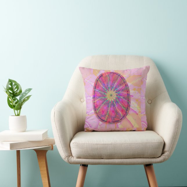 Modern Abstract Elegant Colourful Egg on Blush Pin Cushion (Chair)