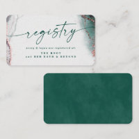 Modern Abstract Emerald Green Wedding Registry