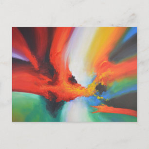 Modern Abstract Expressionism Acrlylic Painting Postcard