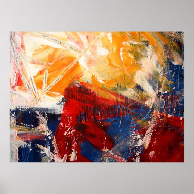 Modern Abstract Expressionist Artwork Poster Print (Front)