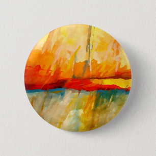 Modern Abstract Expressionist Painting 6 Cm Round Badge
