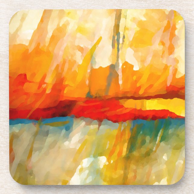 Modern Abstract Expressionist Painting Coaster (Front)