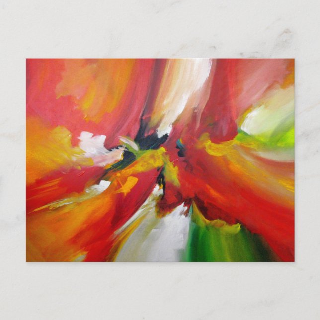 Modern Abstract Expressionist Painting Custom Postcard (Front)