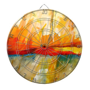 Modern Abstract Expressionist Painting Dartboard