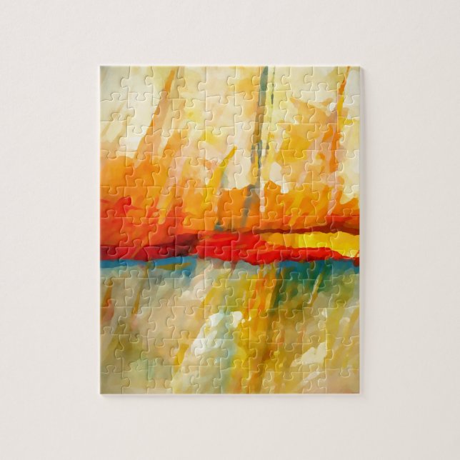 Modern Abstract Expressionist Painting Jigsaw Puzzle (Vertical)