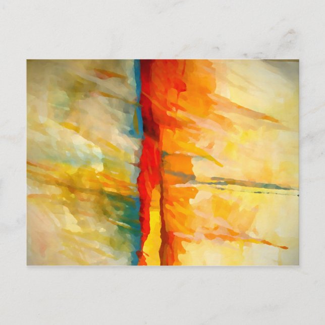 Modern Abstract Expressionist Painting Postcard (Front)