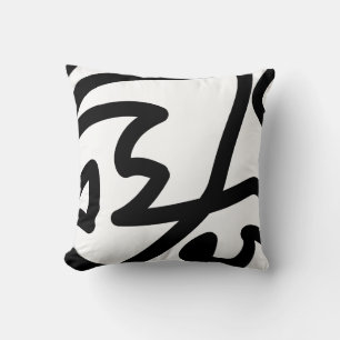 Modern abstract face cushion