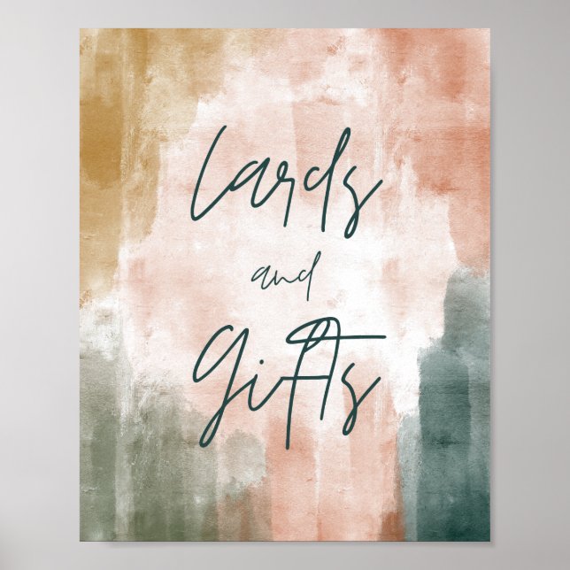 Modern Abstract Fall Boho Wedding Cards & Gifts Poster (Front)