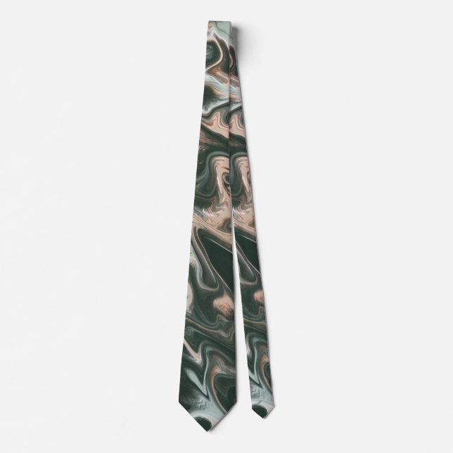 Modern Abstract Fall Marble Tie (Front)