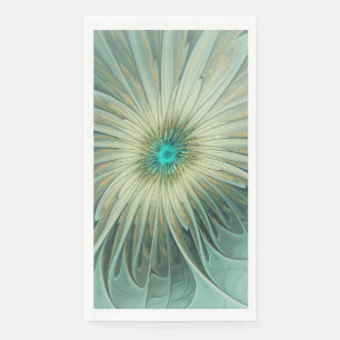 Modern Abstract Fantasy Flower Fractal Art Napkin