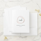 Modern Abstract Faux Rose Gold Monogram Logo