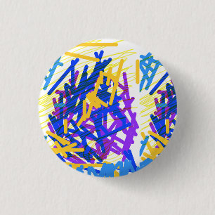 Modern Abstract Festive Paint Splash 3 Cm Round Badge