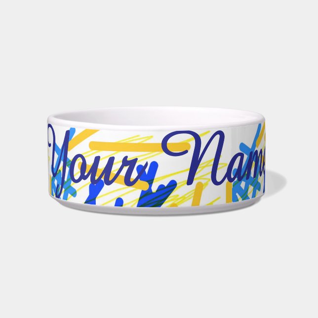 Modern Abstract Festive Paint Splash Bowl (Front)