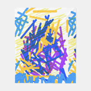 Modern Abstract Festive Paint Splash Fleece Blanket