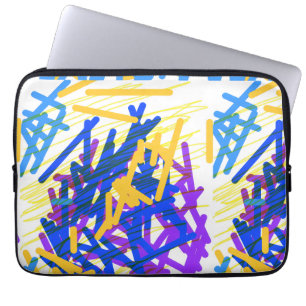Modern Abstract Festive Paint Splash Laptop Sleeve