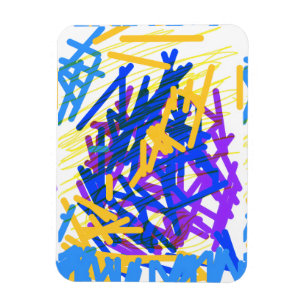 Modern Abstract Festive Paint Splash Magnet