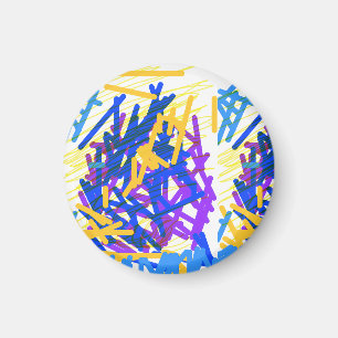 Modern Abstract Festive Paint Splash  Magnet