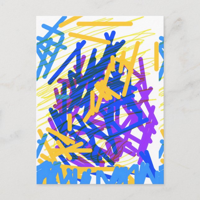 Modern Abstract Festive Paint Splash  Postcard (Front)
