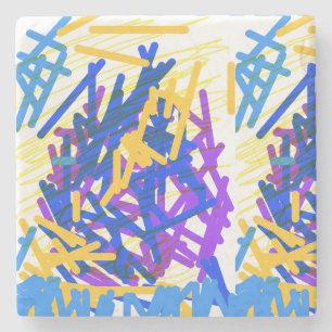 Modern Abstract Festive Paint Splash Stone Coaster