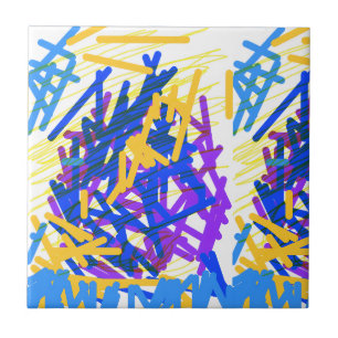 Modern Abstract Festive Paint Splash Tile