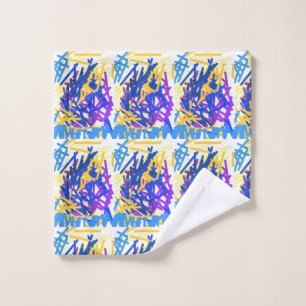 Modern Abstract Festive Paint Splash Wash Cloth