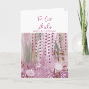 Modern Abstract Floral Abuela Mother's Day Thank You Card