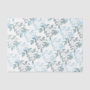 Modern abstract floral botanical leaf tissue paper