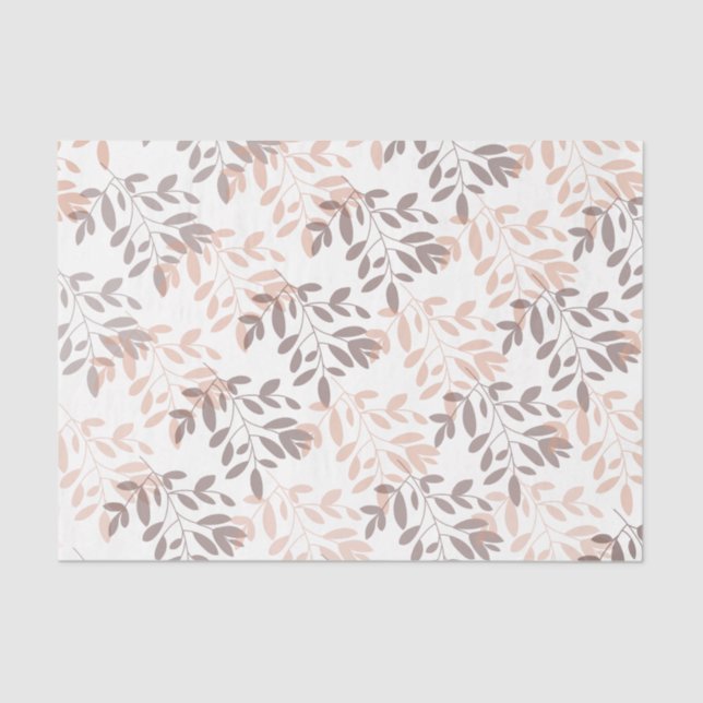 Modern abstract floral botanical leaf tissue paper (Front)