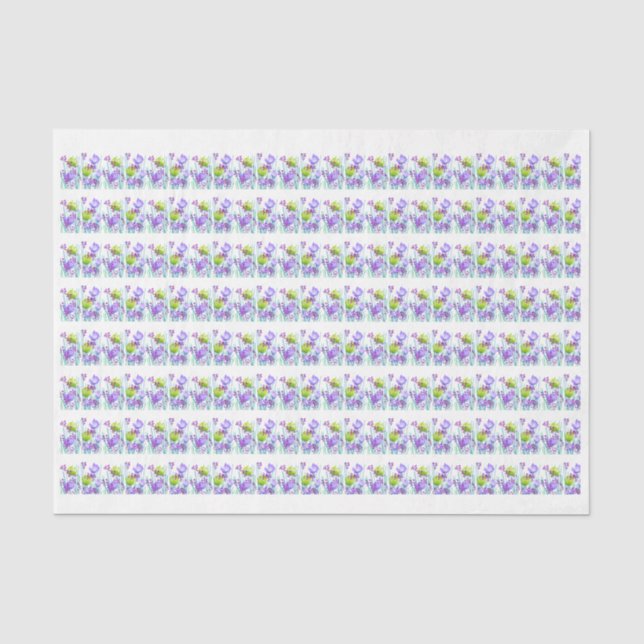 Modern abstract floral botanical tissue paper (Front)
